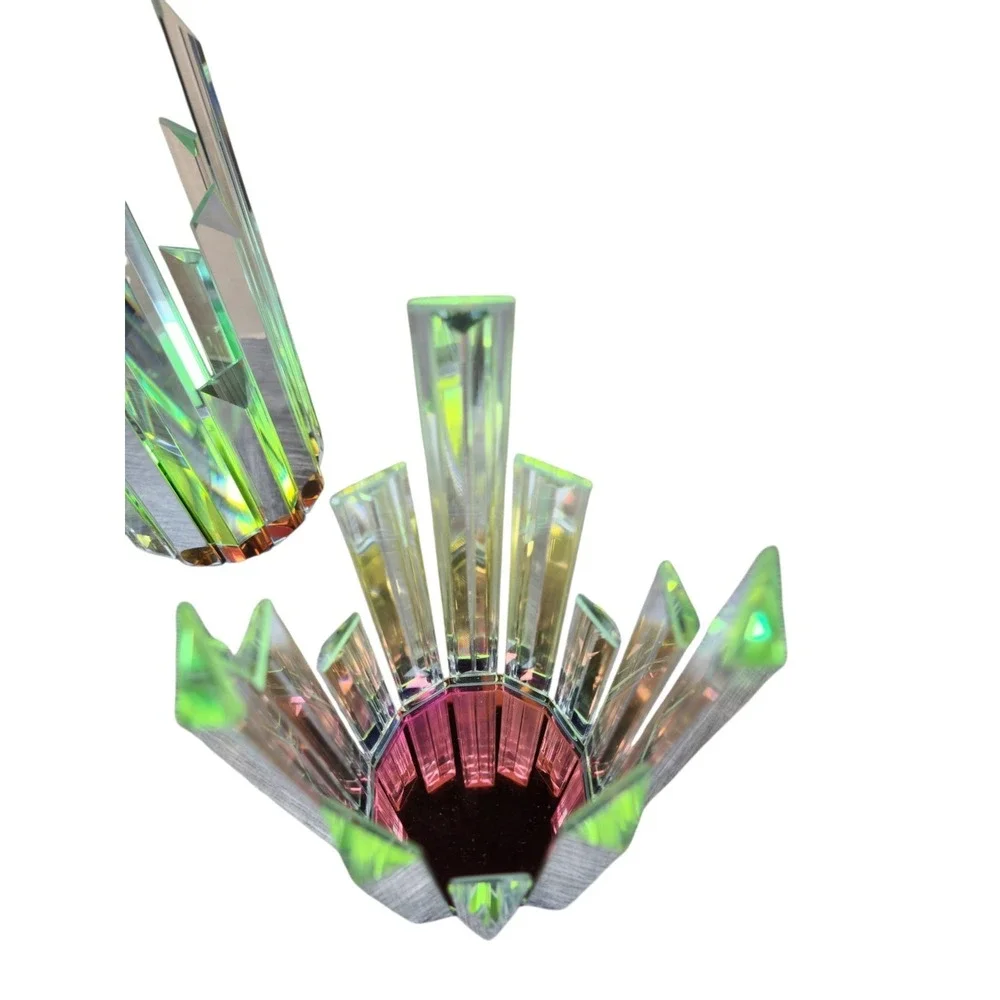 Crystal Prism Candle Holder Set of 2 - Picture 5 of 9